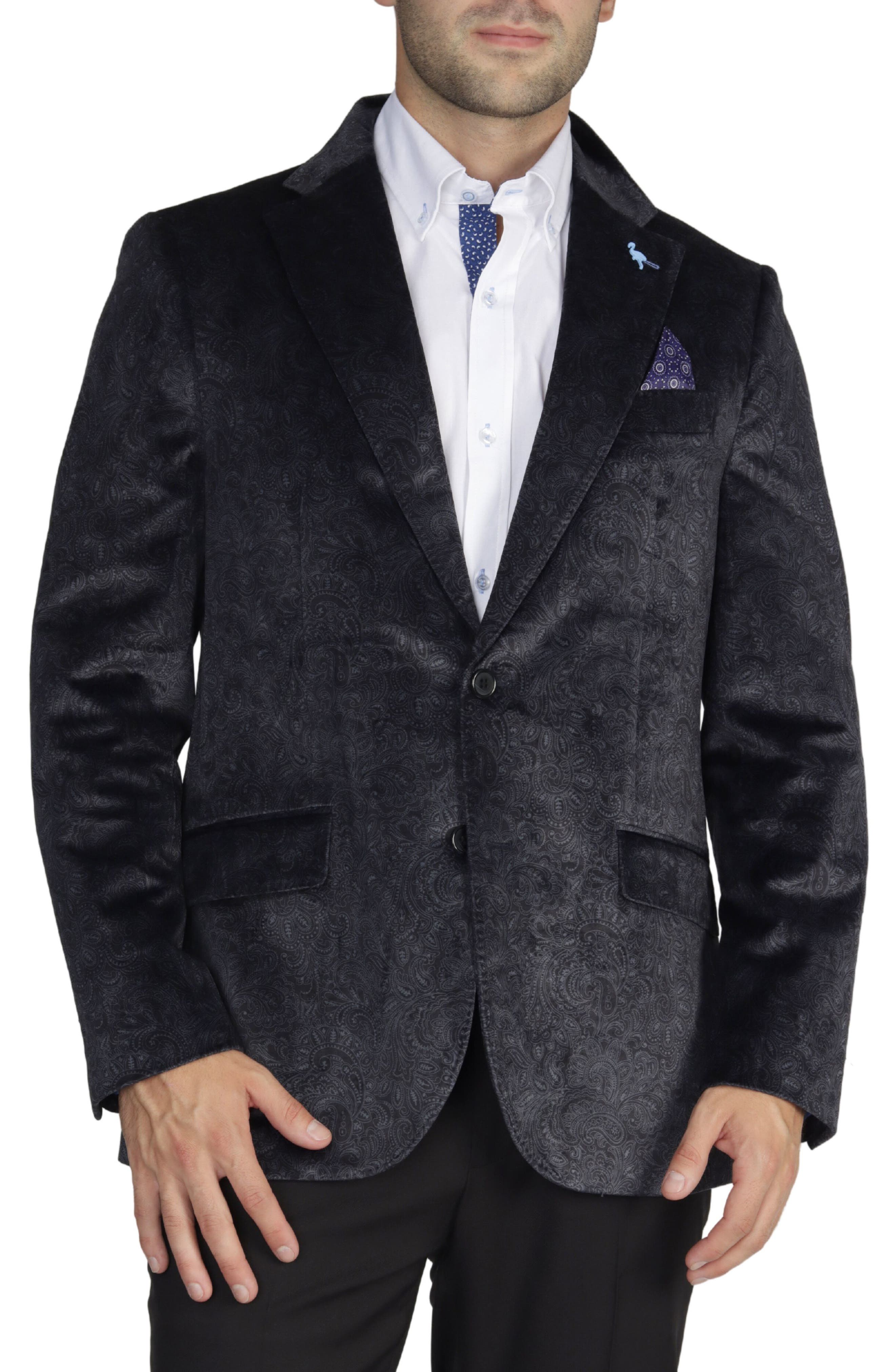 TailorByrd Tonal Paisley Velvet Sportcoat