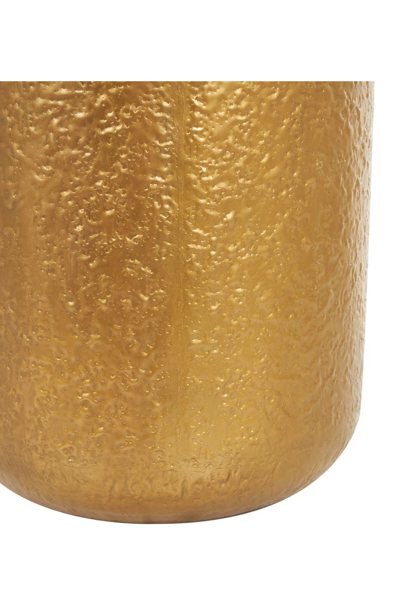 VIVIAN LUNE HOME Gold Metal Vase, Alternate, color, Gold