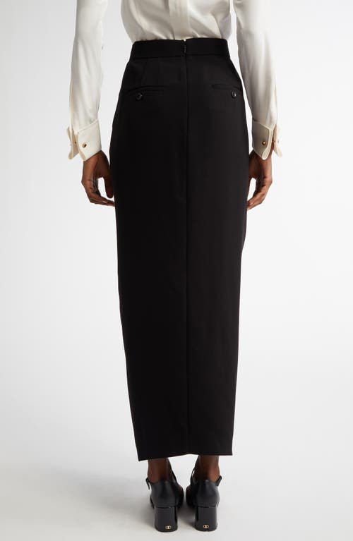 Max Mara Womens Ridente Draped High-waist Crepe Maxi Skirt Black In Black