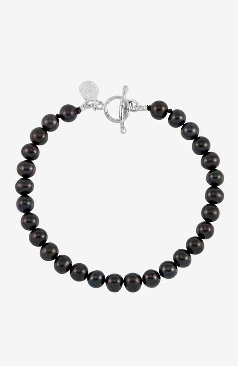 Men's Black Pearl Bracelet