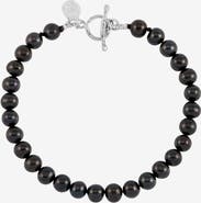 Dower & Hall Men's Black Pearl Bracelet