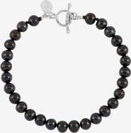Dower & Hall Men's Black Pearl Bracelet