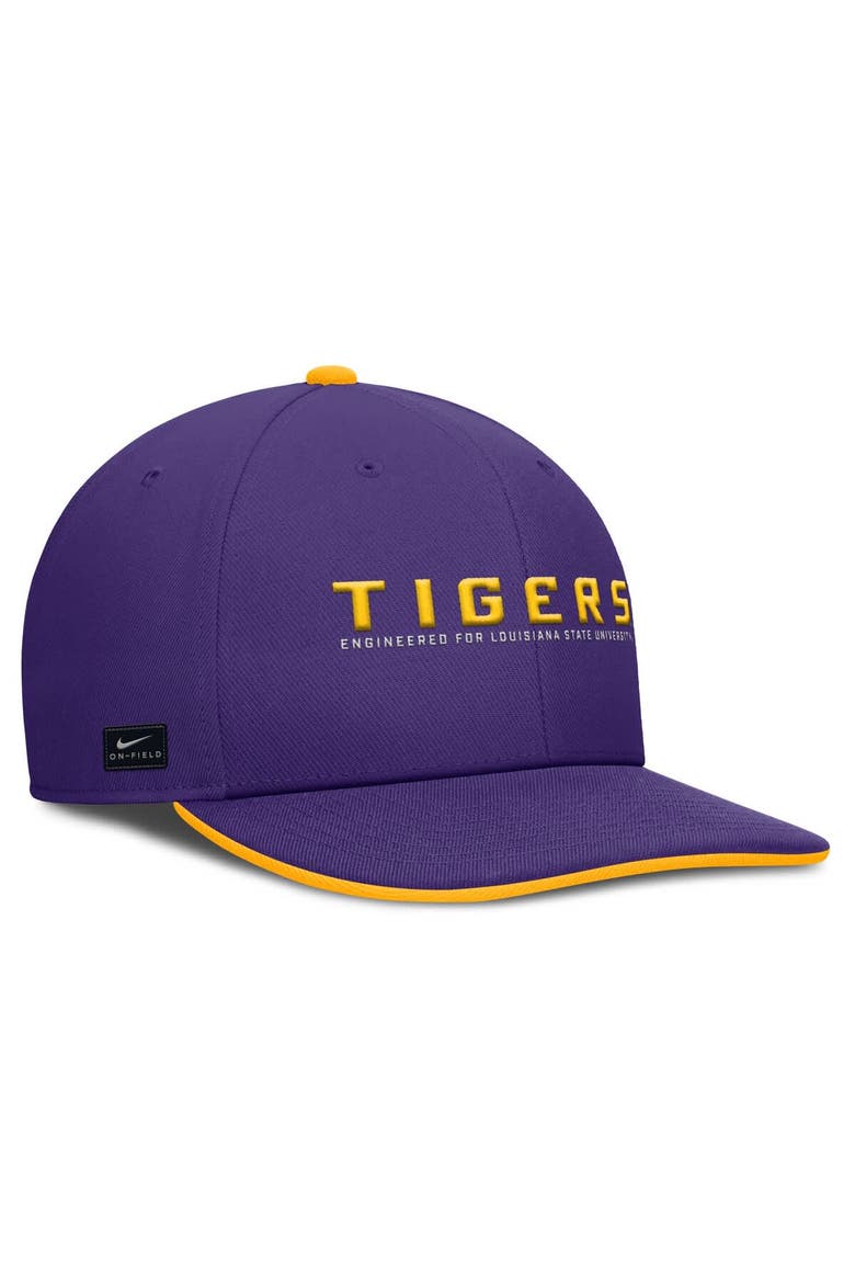 Men's Nike Purple LSU Tigers 2025 On-Field Pro Performance Adjustable Hat, Alternate, color, Purple