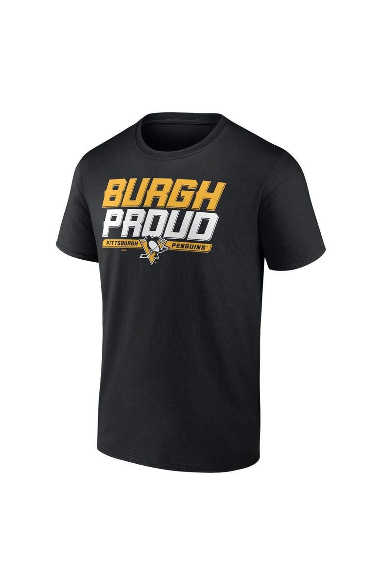 FANATICS Men's Fanatics Branded Black Pittsburgh Penguins Hometown Collection Burgh Proud T-Shirt, Alternate, color,