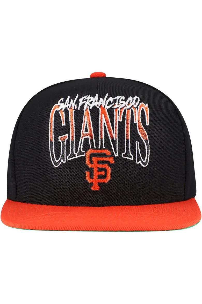 Men's Mitchell & Ness Black San Francisco Giants Rise Up Snapback Hat, Alternate, color, Black