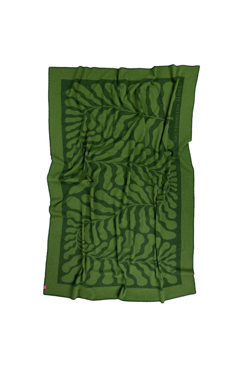 Southampton Home Merino Wool Fleece Throw, Alternate, color, Leaf