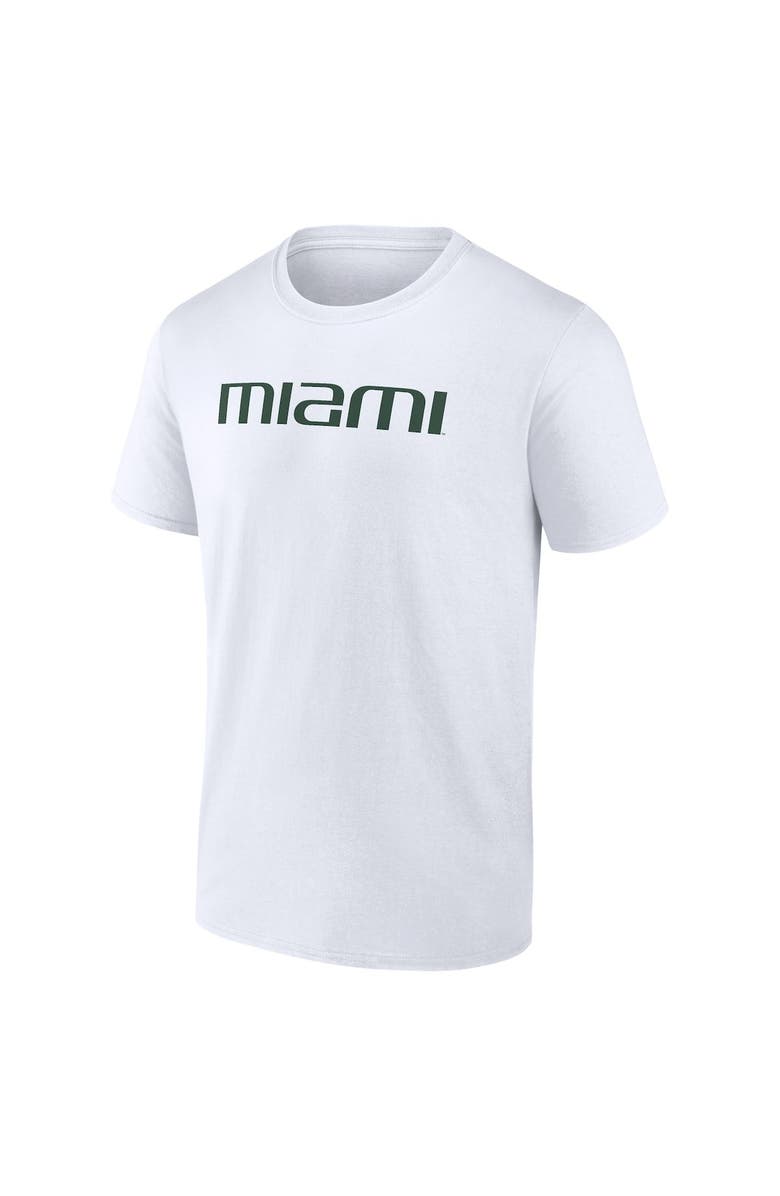 FANATICS Men's Fanatics Branded White Miami Hurricanes Game Day 2-Hit T-Shirt, Alternate, color,