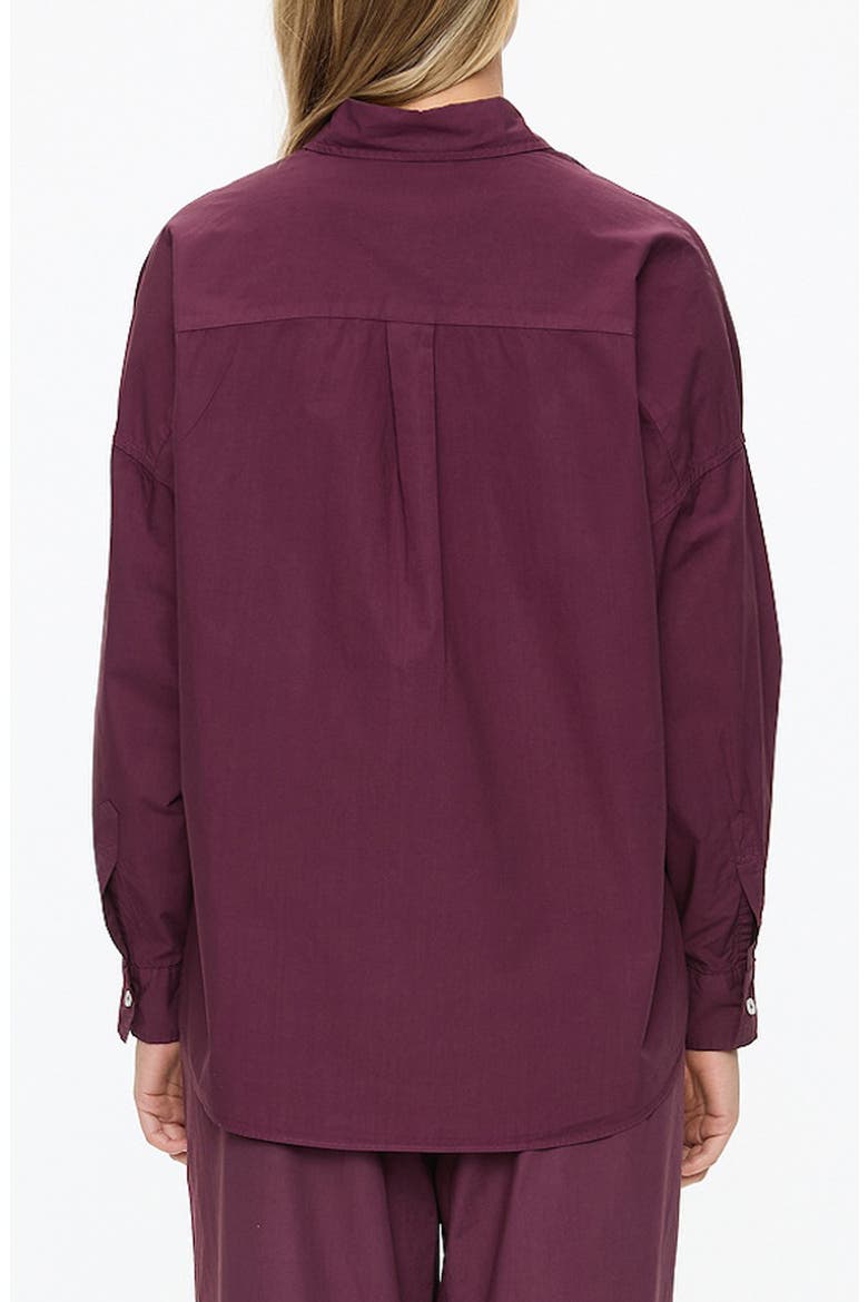 Chiara Button-Up Shirt, Alternate, color, CHERRY