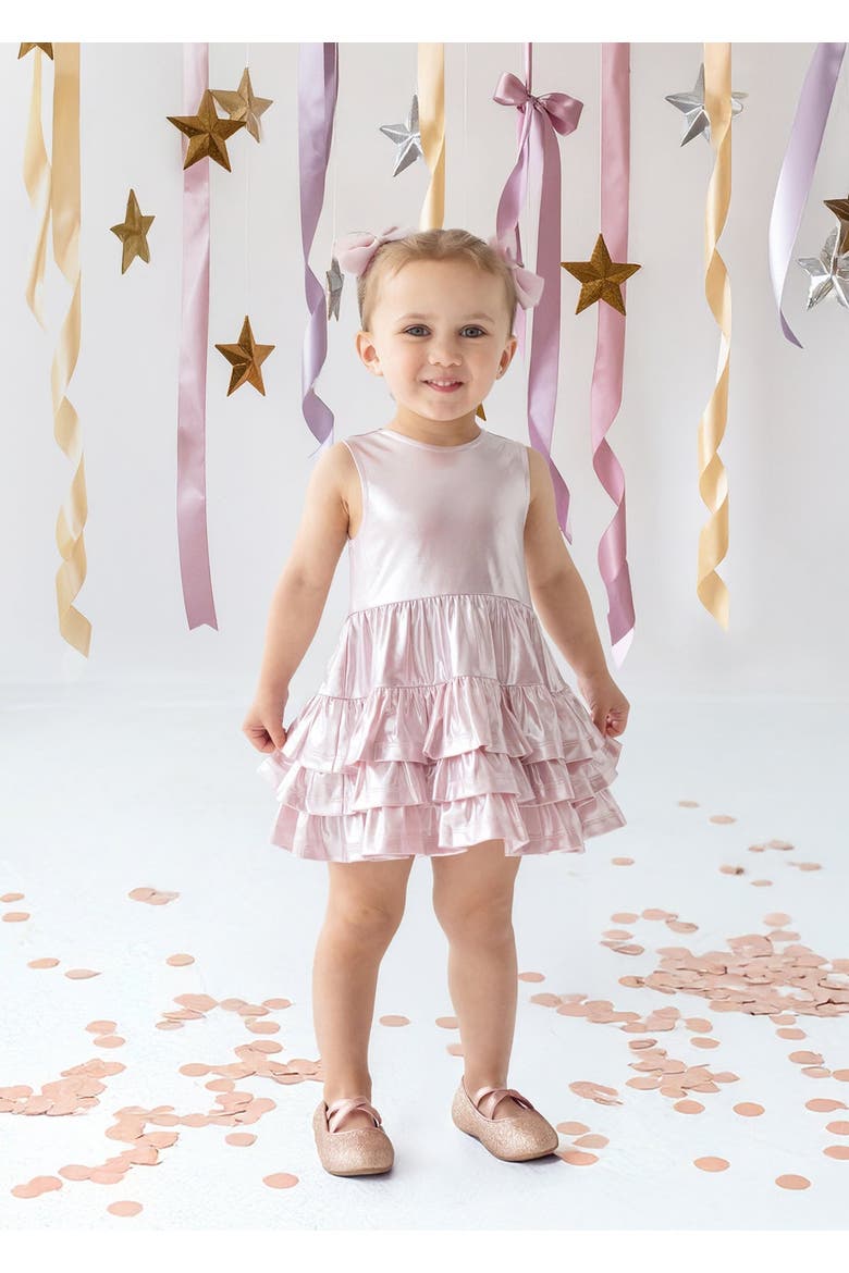 Shimmery Shim-Shim Sleeveless Dress, Alternate, color, Pink