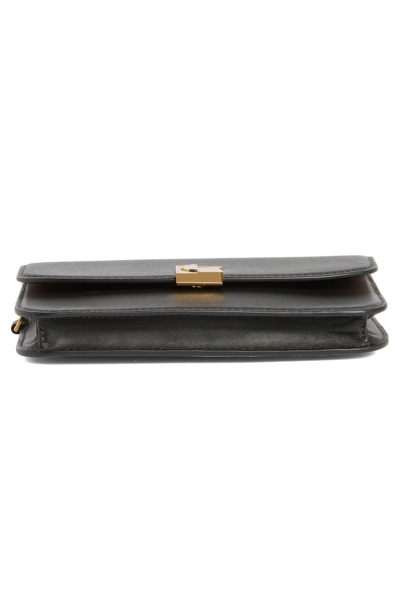Kate Spade New York dakota smooth leather flap wristlet, Alternate, color, Black