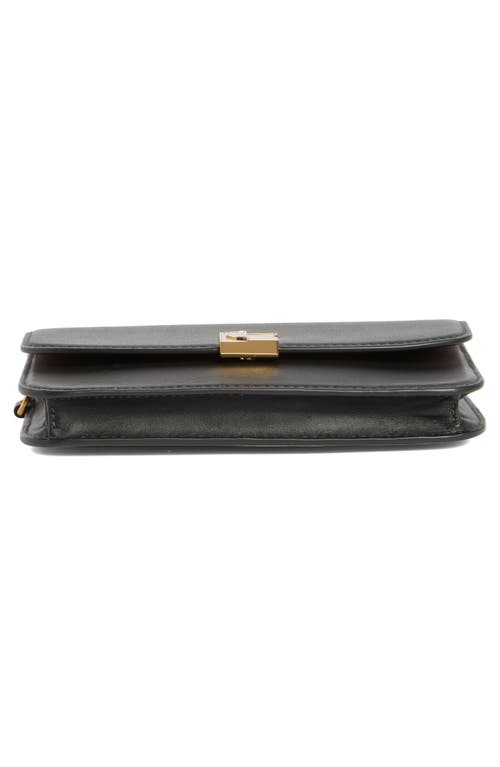 Kate Spade New York Dakota Smooth Leather Flap Wristlet In Black