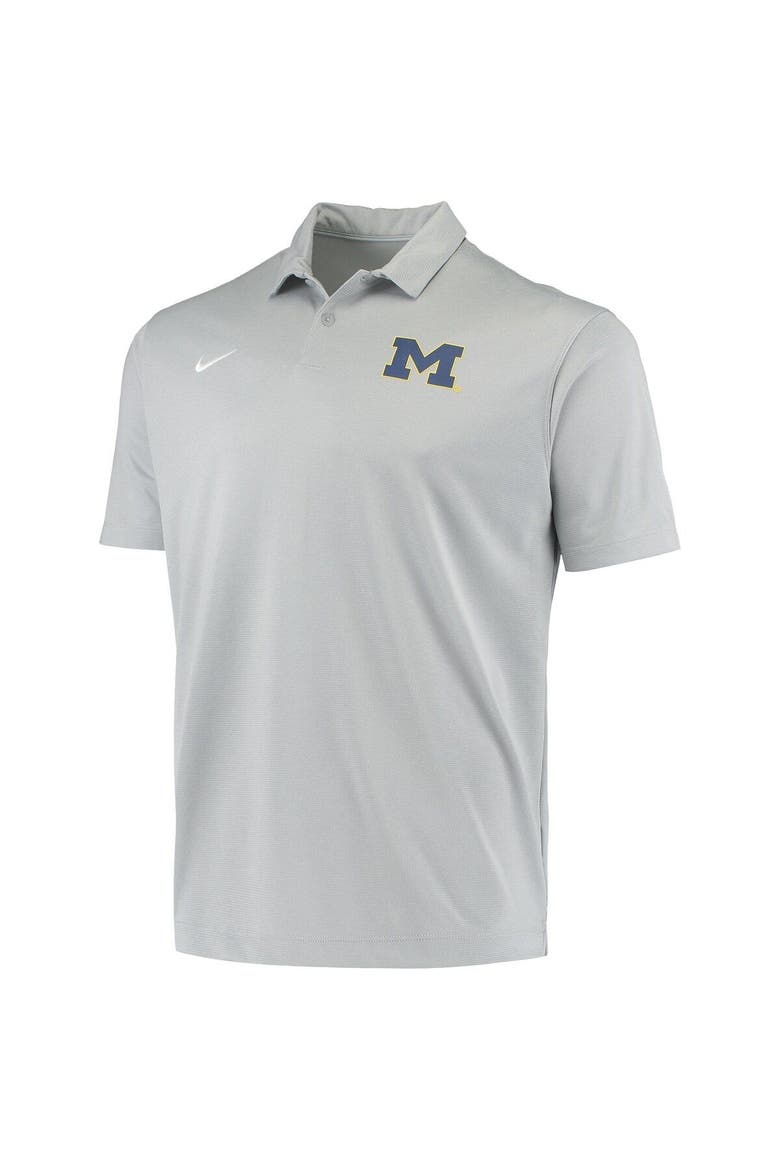 Men's Nike Gray Michigan Wolverines College Performance Polo, Alternate, color, Gray