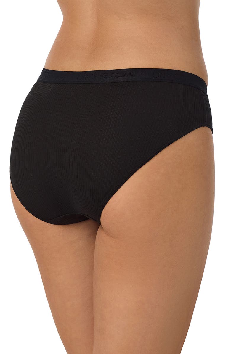 On Gossamer Cabana Rib Bikini, Alternate, color, Black