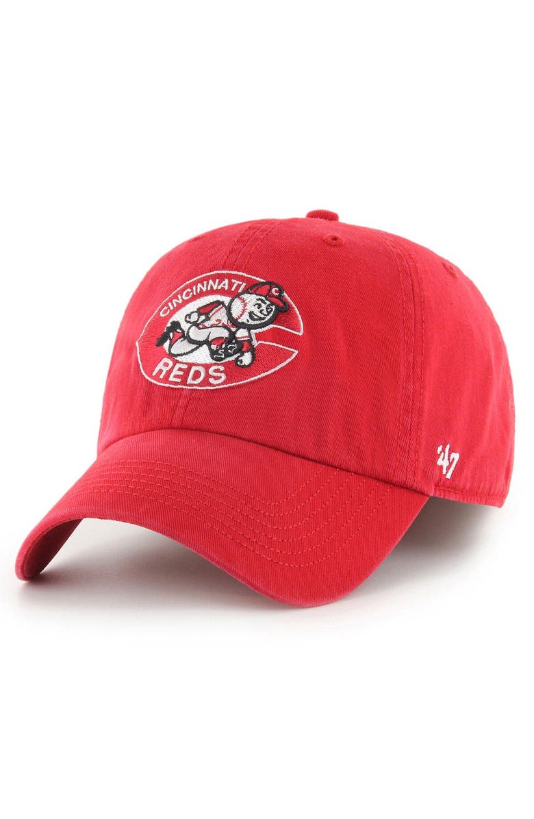 '47 Men's '47 Red Cincinnati Reds Cooperstown Collection Franchise Fitted Hat, Main, color, Red