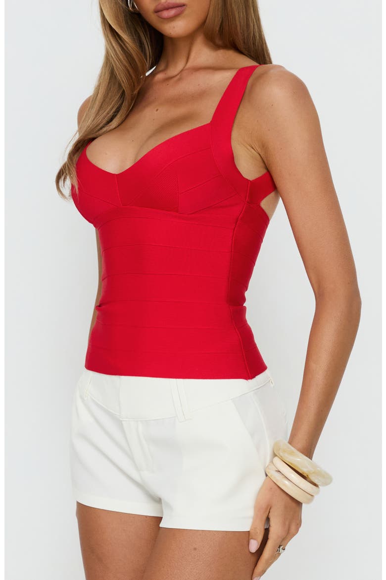 Justina Bandage Tank, Alternate, color, RED