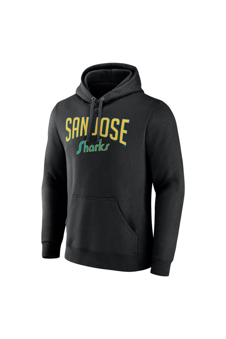 Men's Fanatics Branded Black San Jose Sharks Special Edition 2.0 Wordmark Pullover Hoodie, Alternate, color, Black