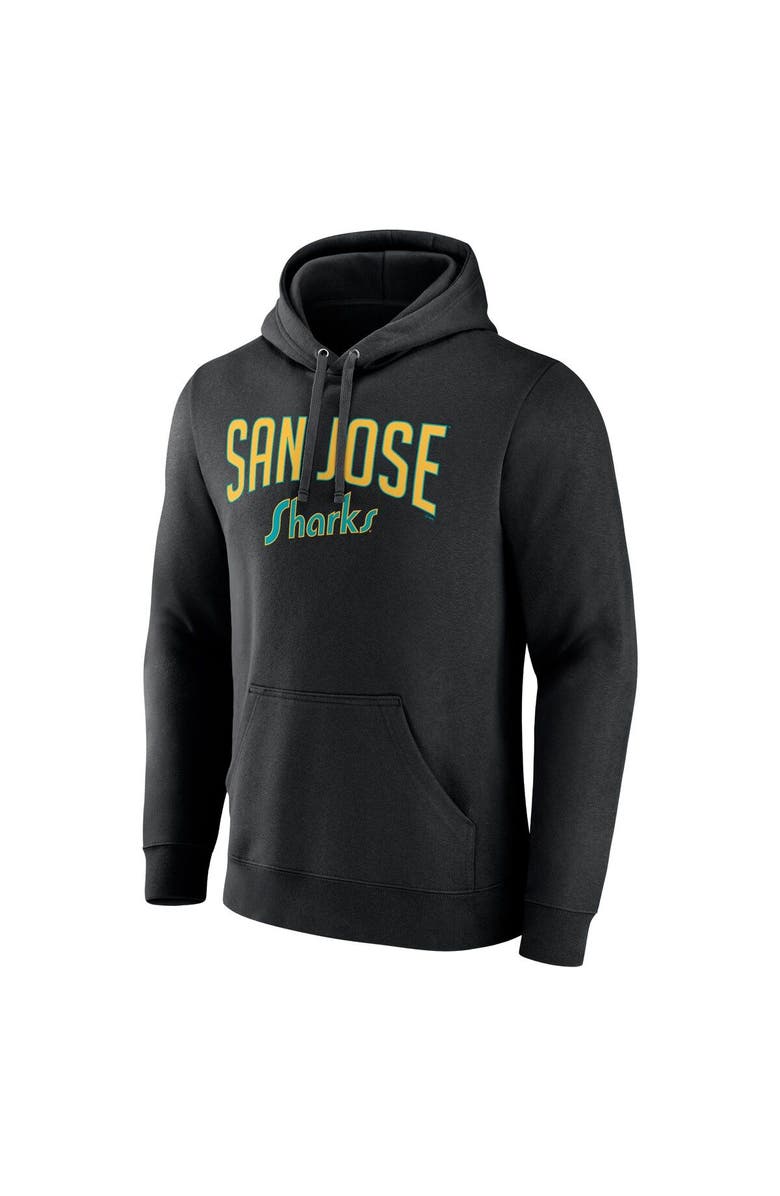 FANATICS Men's Fanatics Branded Black San Jose Sharks Special Edition 2.0 Wordmark Pullover Hoodie, Alternate, color, Black