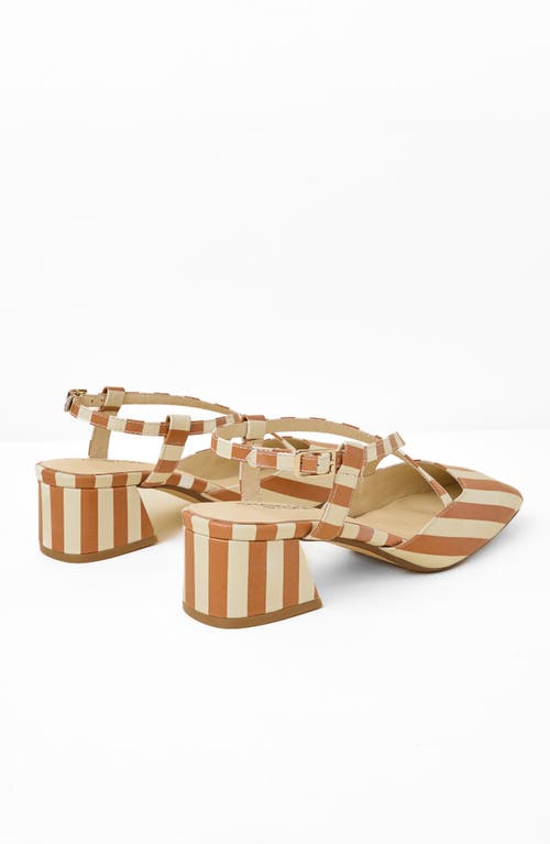 Charlotte Stone Vera Crisscross Slingback Low Block Heel Pump In Multi