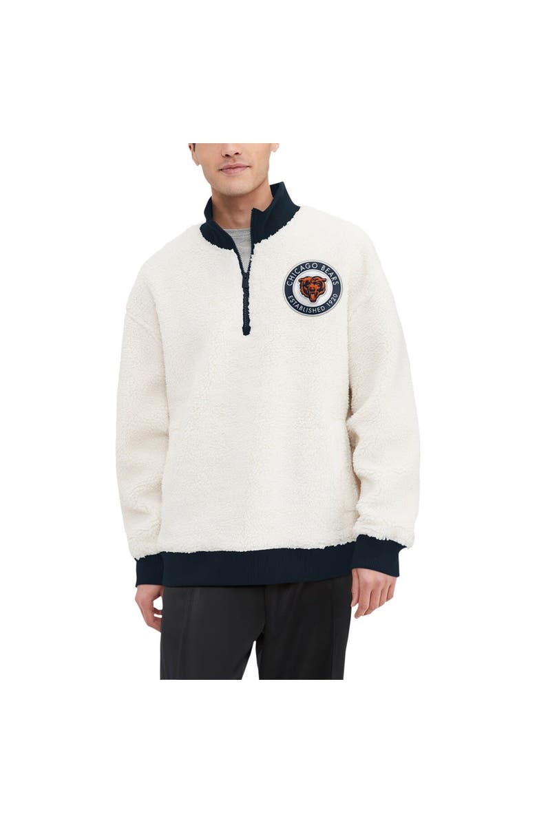 Tommy Hilfiger Men's Tommy Hilfiger Cream Chicago Bears Jordan Sherpa Quarter-Zip Sweatshirt, Main, color, Cream