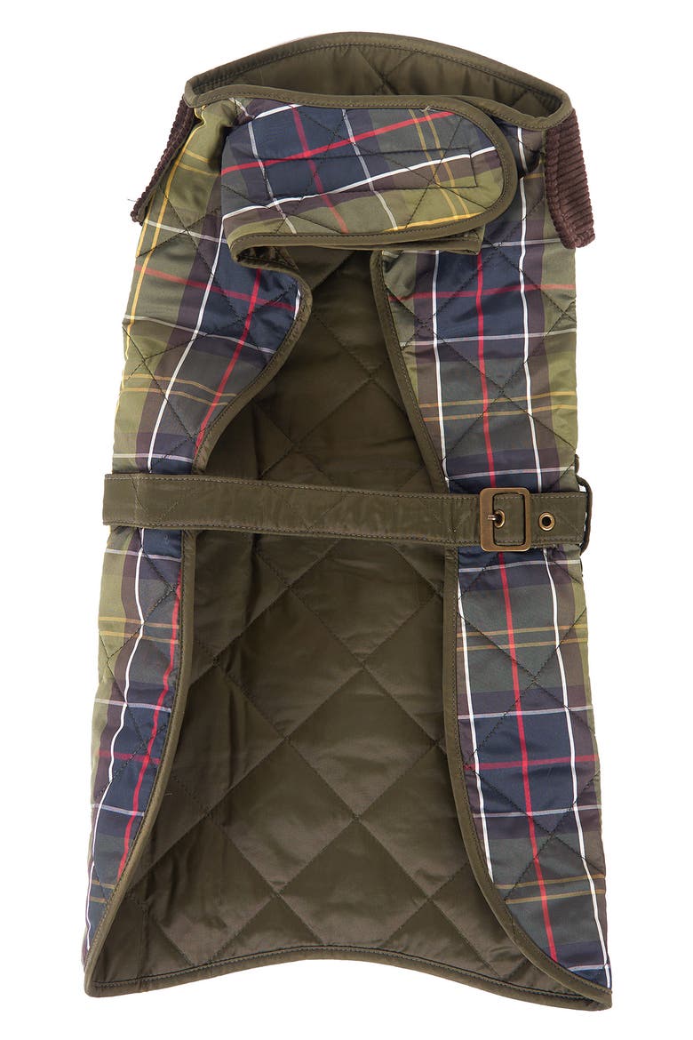 Quilted Tartan Dog Coat, Alternate, color, CLASSIC