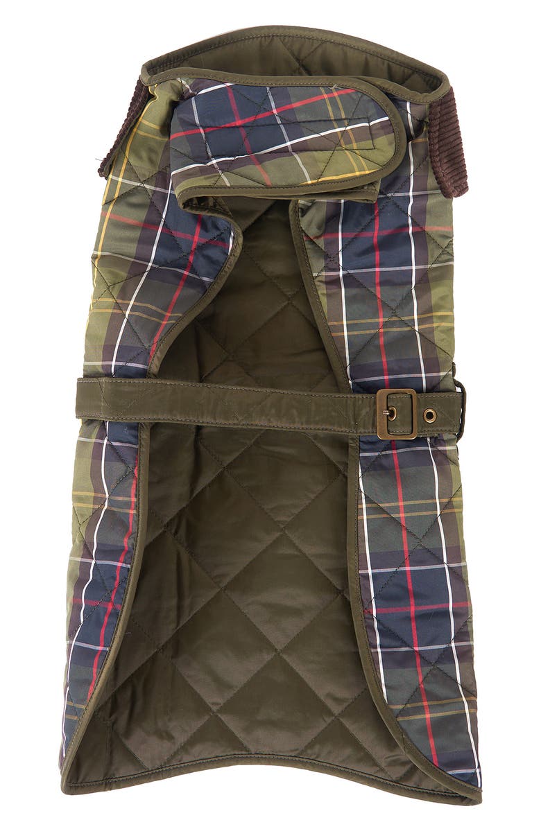 Barbour Quilted Tartan Dog Coat, Alternate, color, Classic