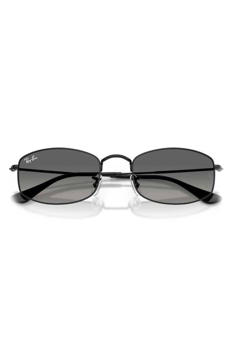 Ray-Ban 55mm Gradient Irregular Sunglasses, Alternate, color, Black / Gradient Grey