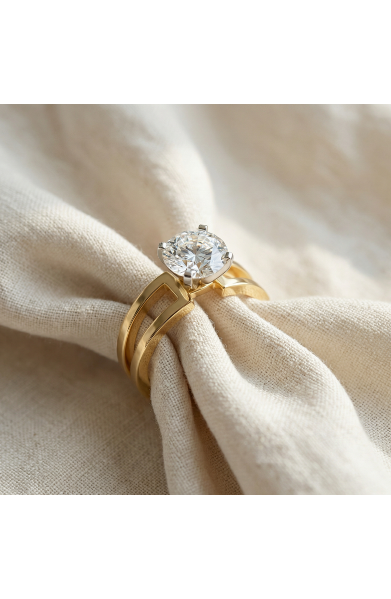 Bliss Diamond Certified 2ct Round Solitaire Lab Grown Diamond Engagement Ring 14K Gold, Alternate, color, 14K Yellow Gold
