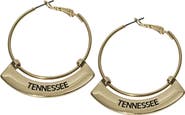 Shelby & Grace Tennessee Volunteers Weller Gold Hoop Earrings