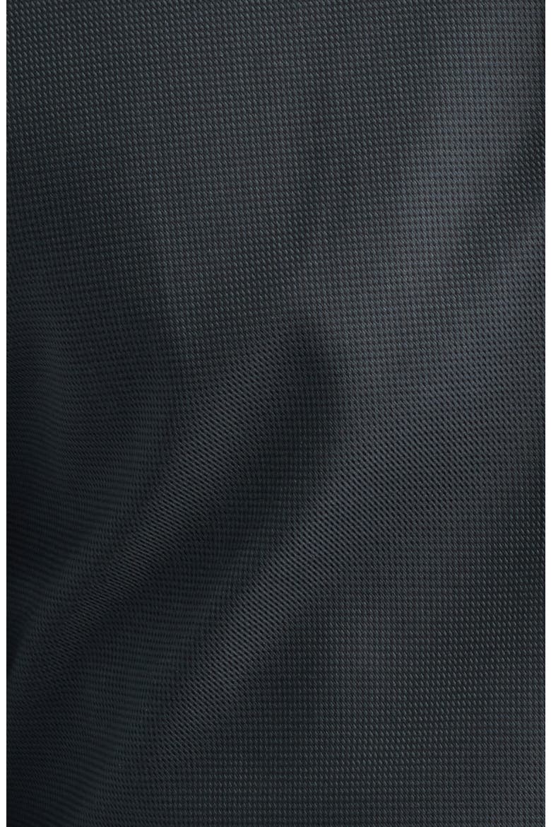 Slim Fit Structured Cotton Twill Dress Shirt, Alternate, color, BLACK