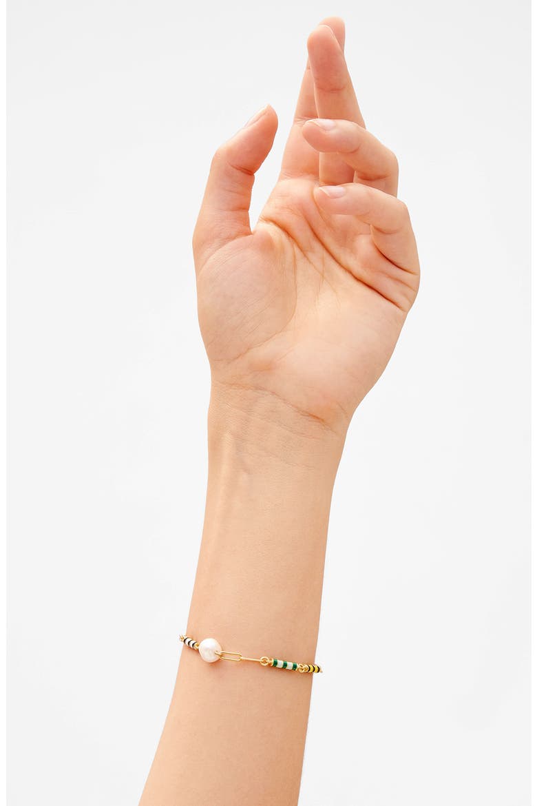 Le Stripe Freshwater Pearl Bracelet, Alternate, color, PEARL MULTI