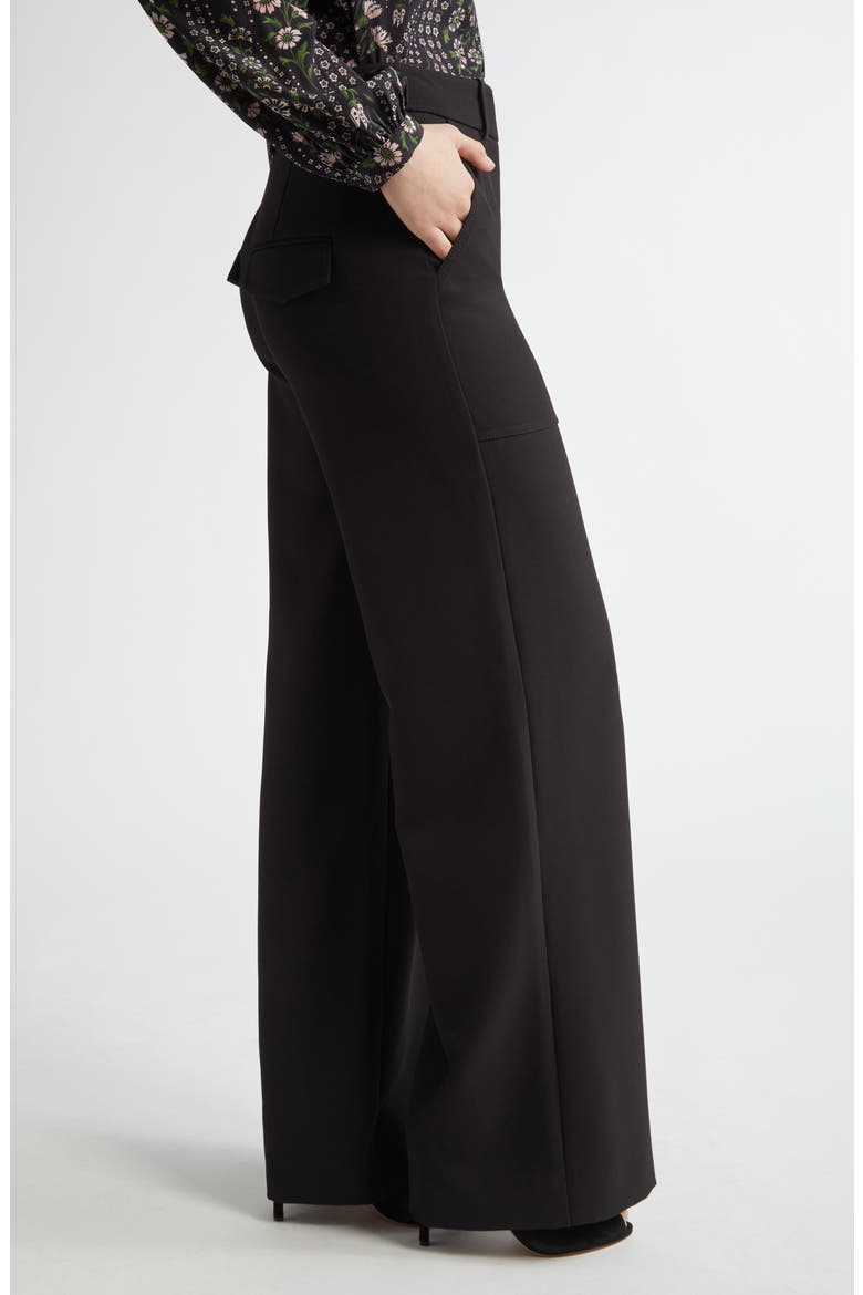 Cole Wide Leg Pants, Alternate, color, BLACK