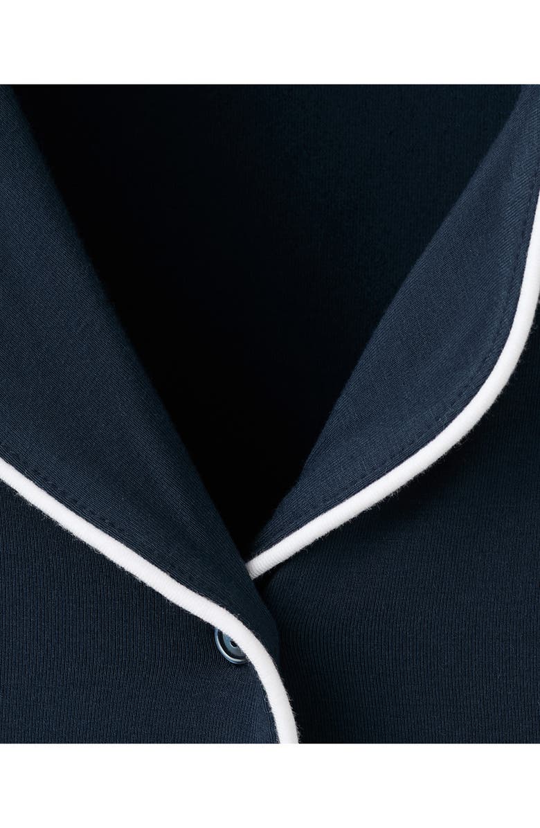 MANGO Piped Pajamas, Alternate, color, Indigo Blue