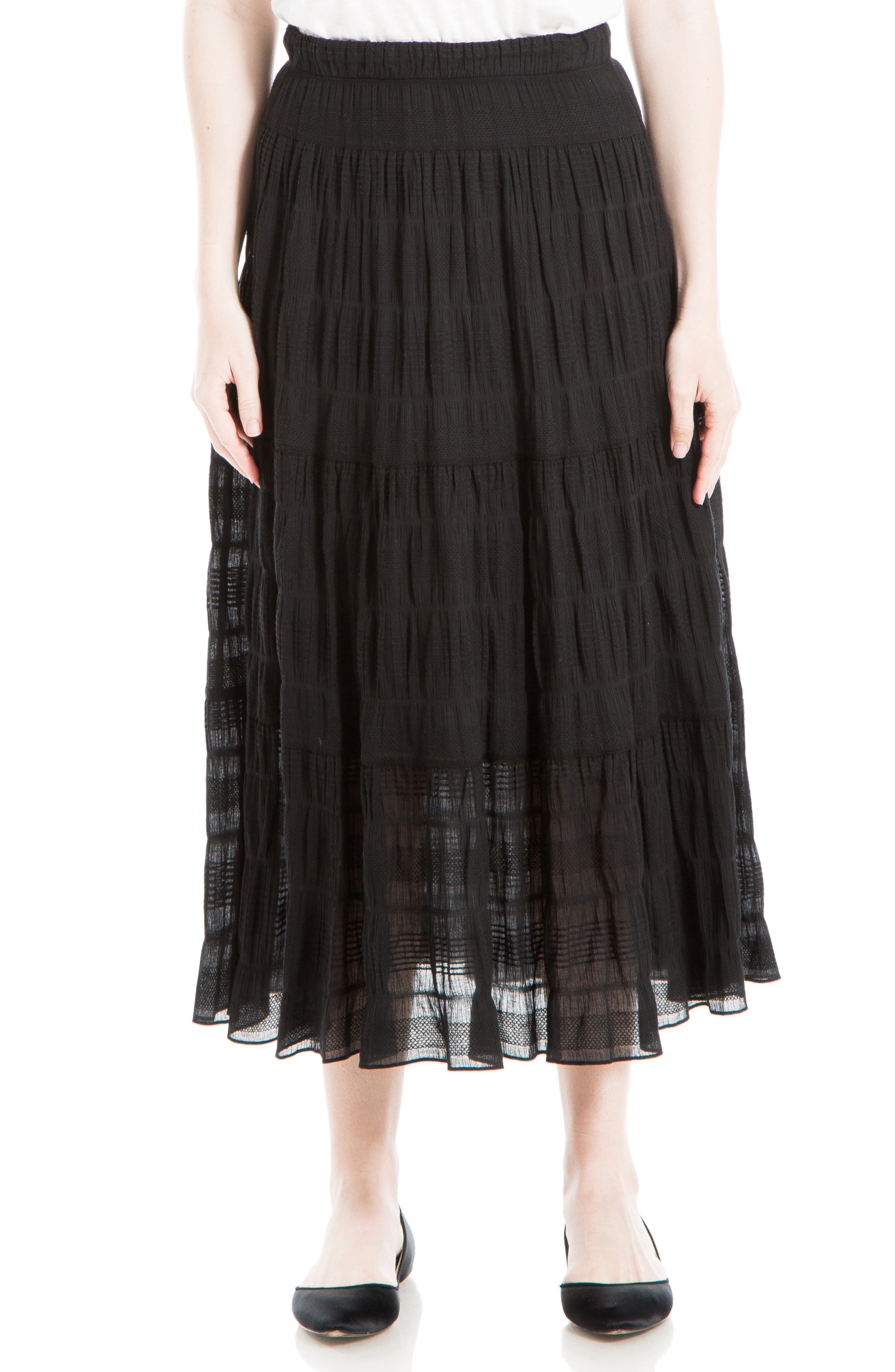 MAX STUDIO Textured Midi Skirt