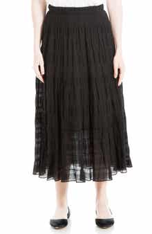 MAX STUDIO Textured Midi Skirt