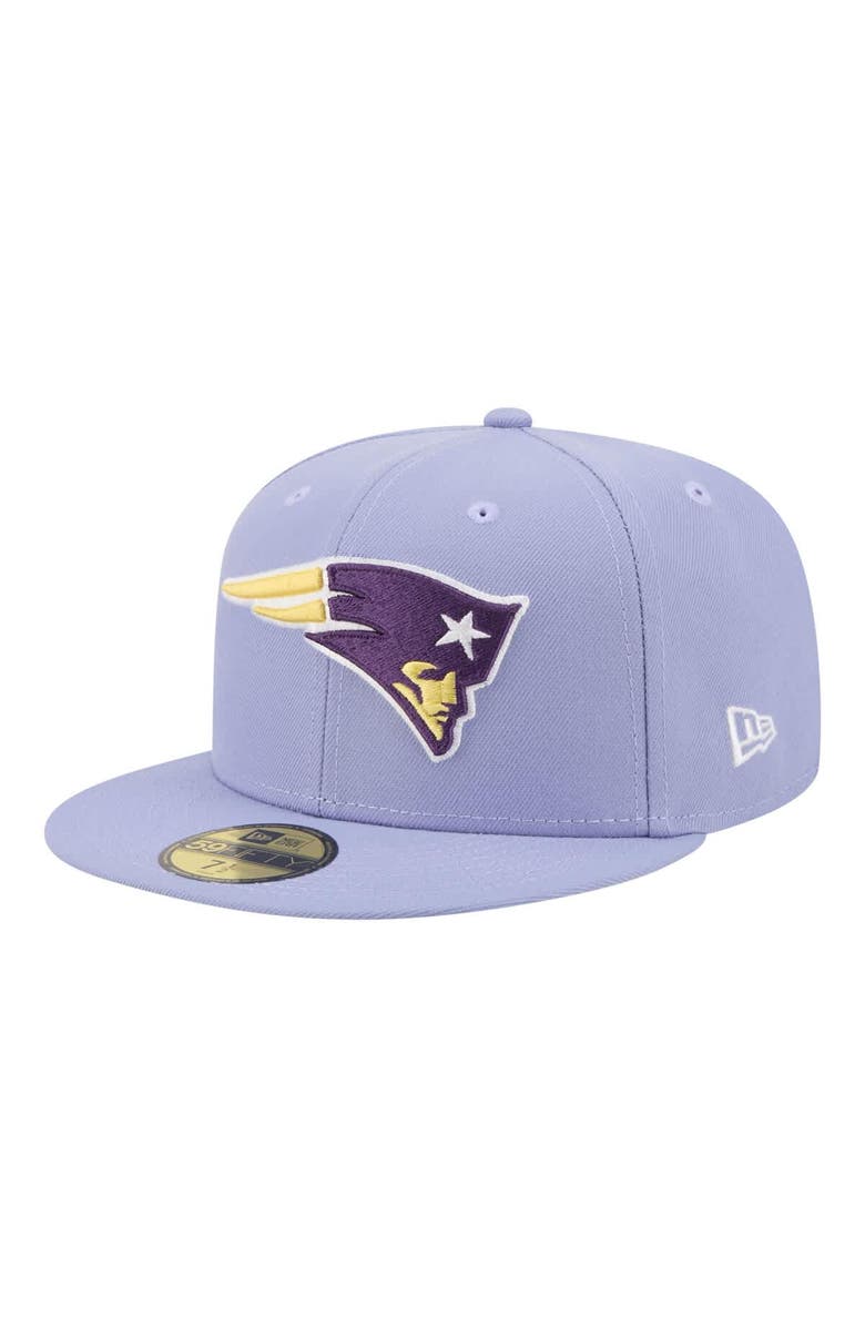 New Era Men's New Era Light Purple New England Patriots Lavender Bloom 59FIFTY Fitted Hat, Alternate, color, Light Purple