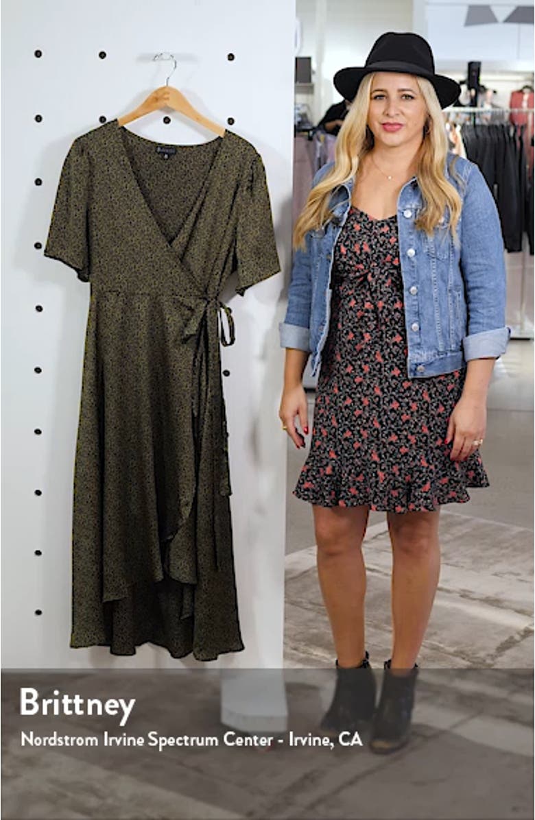 Lumi Puff Sleeve Wrap Dress, sales video thumbnail