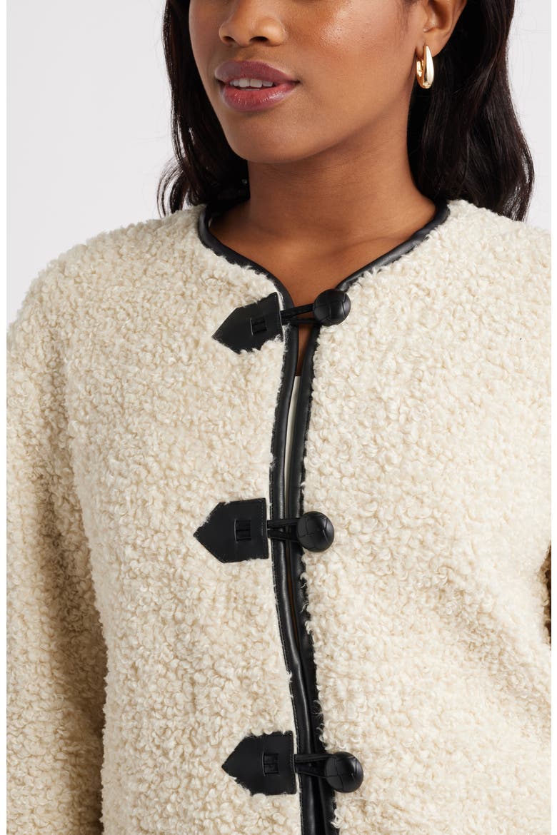 Faux Shearling Jacket, Alternate, color, IVORY DOVE