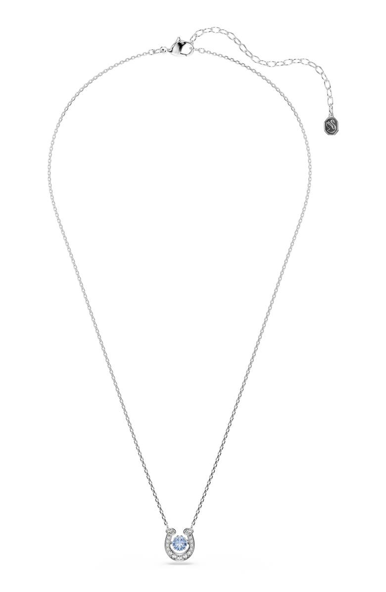 Swarovski Symbolica Pendant Necklace, Alternate, color, Blue/ Silver
