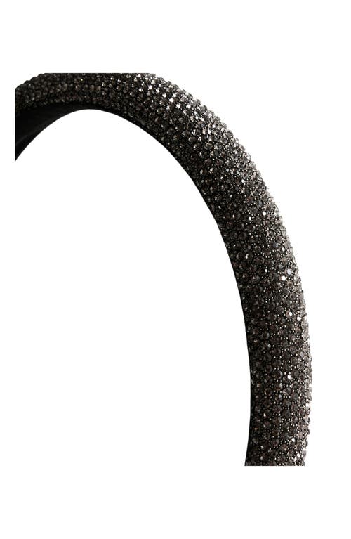 Mango Glitter Rhinestone Headband In Black