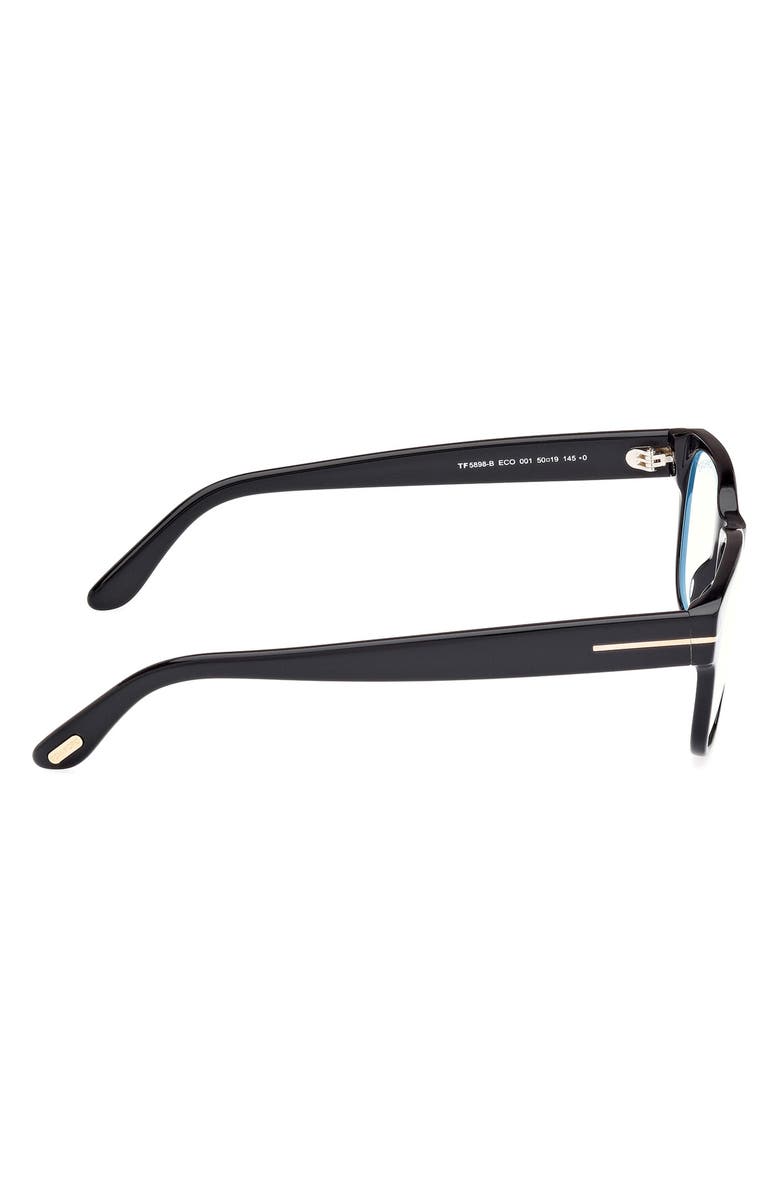 TOM FORD 52mm Square Blue Light Blocking Optical Glasses, Alternate, color,