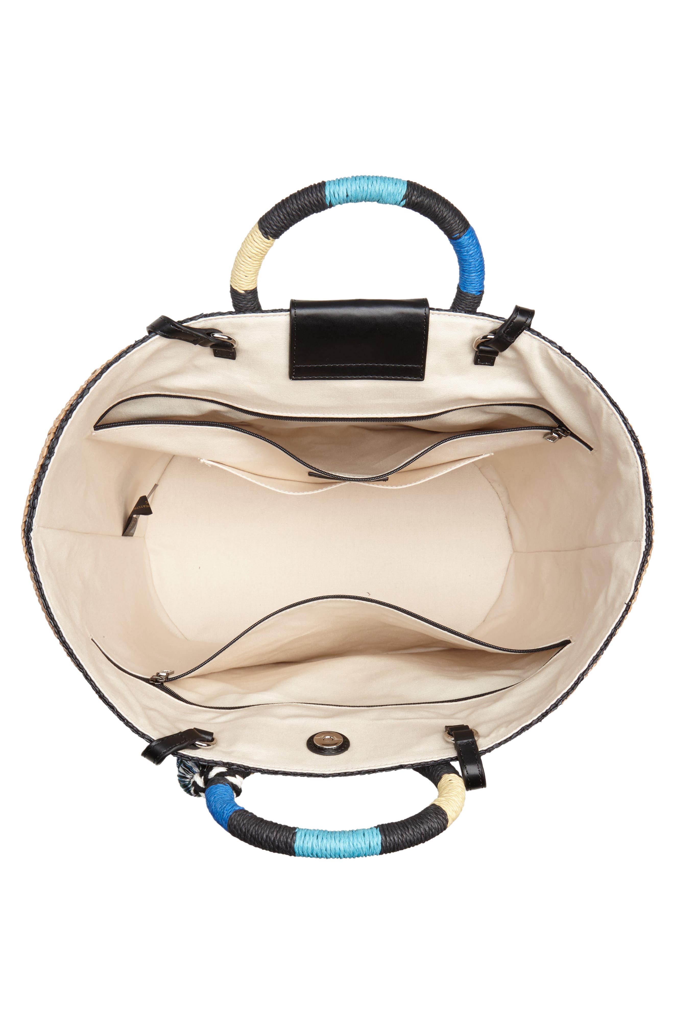 Rebecca Minkoff Woven Straw Tote, Alternate, color, 