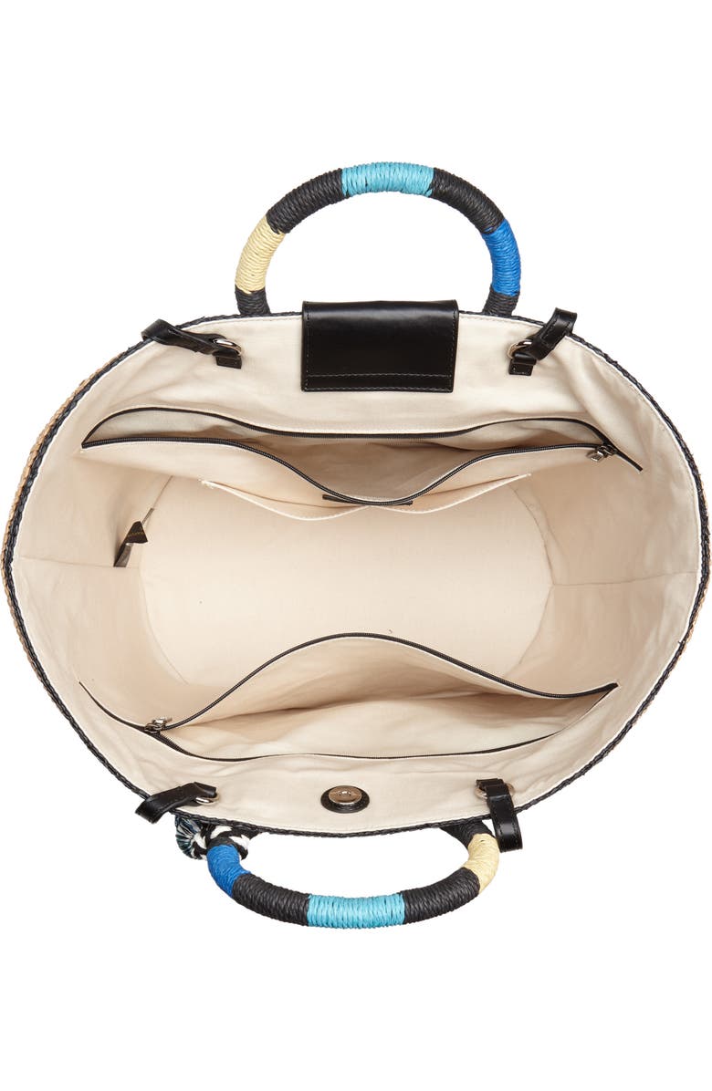 Rebecca Minkoff Woven Straw Tote, Alternate, color,