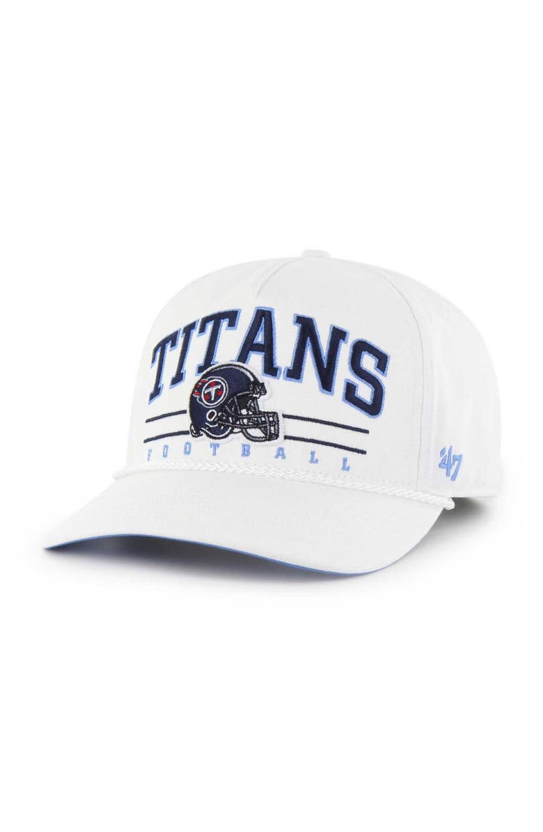 '47 Men's '47 White Tennessee Titans Roscoe Hitch Adjustable Hat, Main, color,