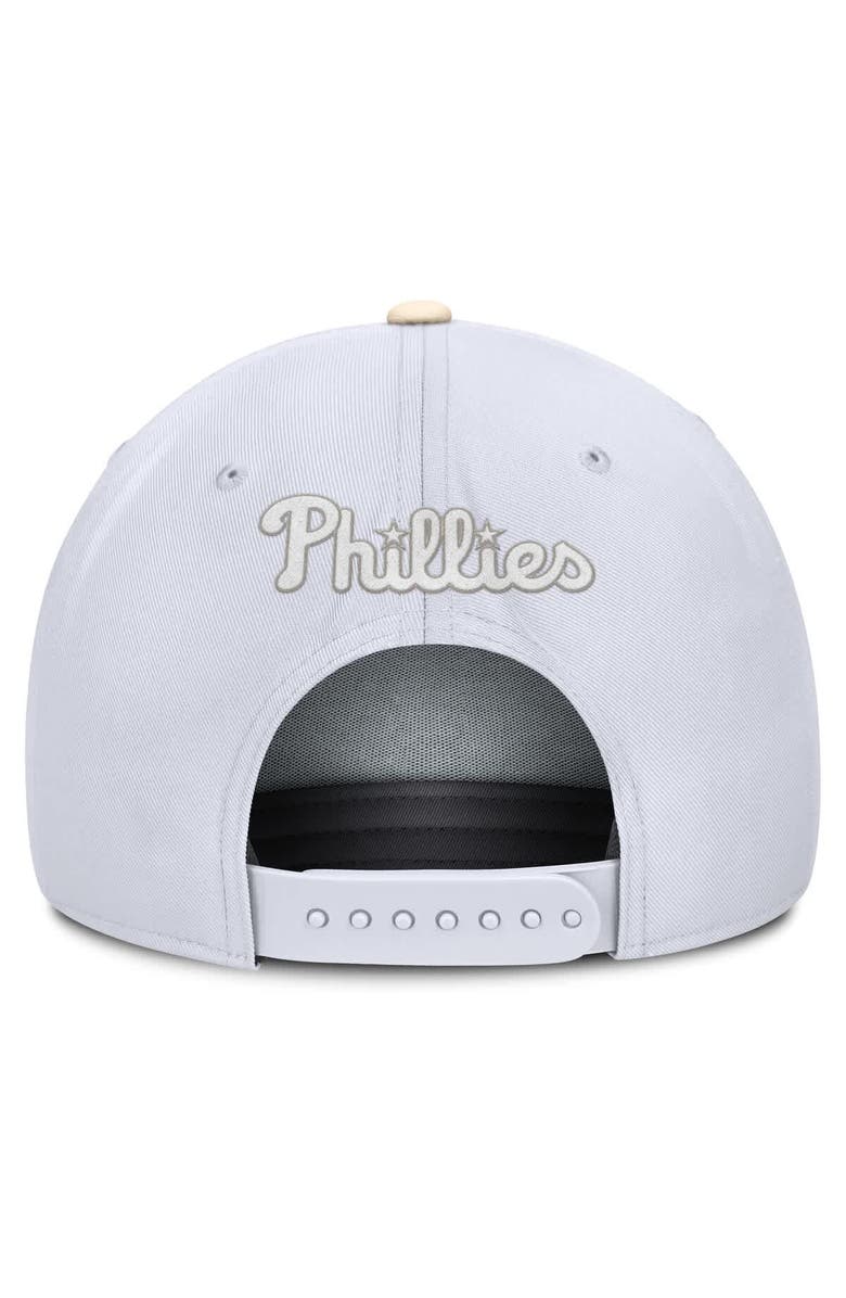 Nike Men's Nike White/Cream Philadelphia Phillies Pro Performance Snapback Hat, Alternate, color, White
