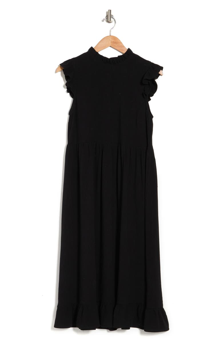 Melrose and Market Ruffle Sleeve Midi Dress, Alternate, color, 