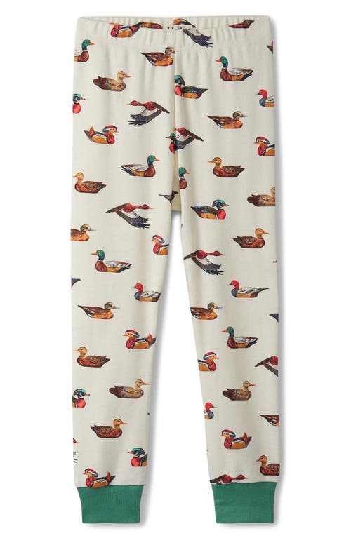 Hatley Kids' Duck Decoy Two-piece Organic Cotton Pajamas In Multi