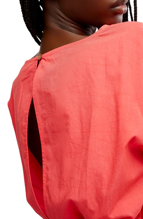 Free People Full Time Fun Cotton Poplin Minidress In Atlas Red