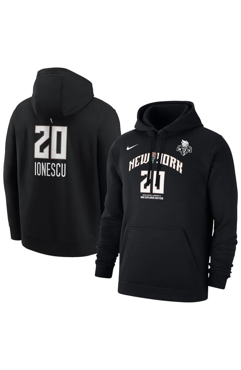 Nike Men's Nike Sabrina Ionescu Black New York Liberty Explorer Edition Name & Number Pullover Hoodie, Main, color, Black