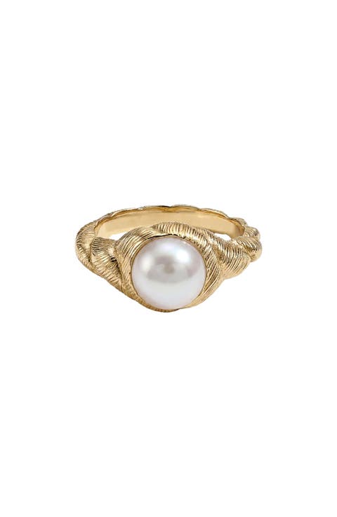 Adorned Pearl Ring