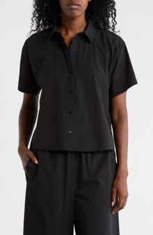 Eileen Fisher Classic Collared Organic Cotton Shirt
